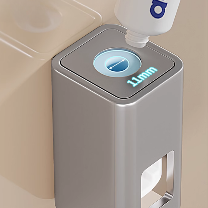 Automatic toothpaste squeezer dispenser / bathroom rack / toilet organiser