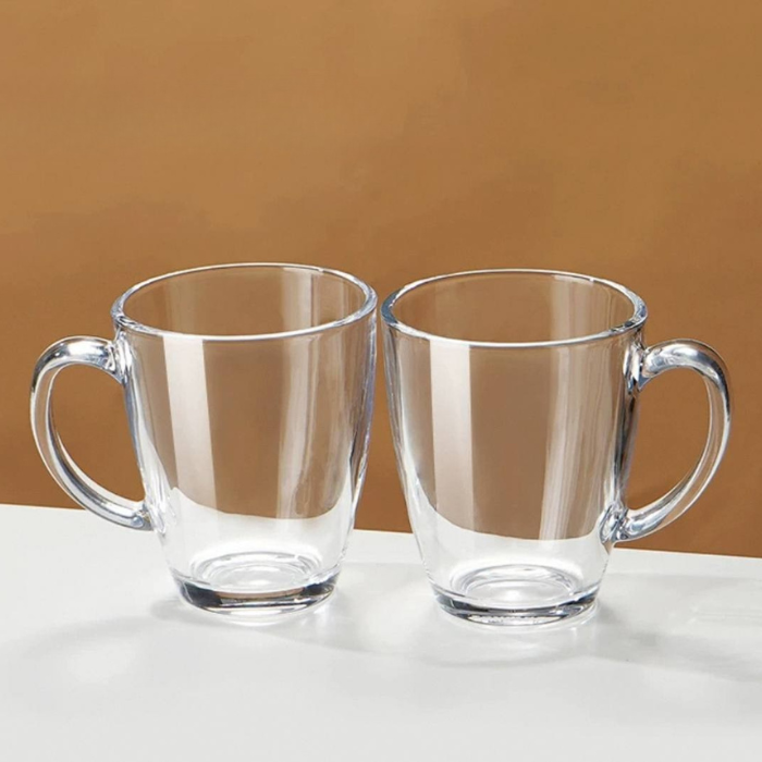 Transparent glass cup set with rack holder / coffee mug / kitchenware