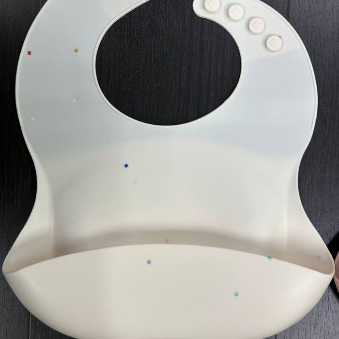 Waterproof Print Baby Bib / Toddler / Ruffle / Silicone with Catch Poc