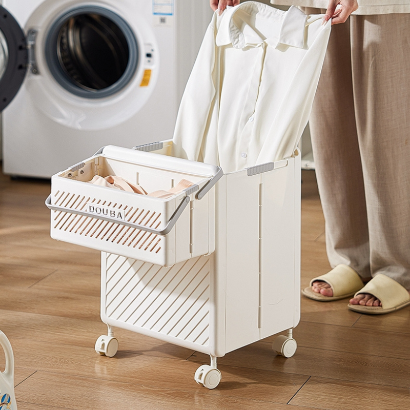 Foldable Laundry Basket with Detachable Small Basket – Collapsible for Clothes, Portable & Space-Saving