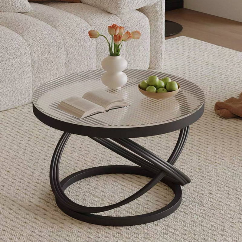 Modern Accent Table for Living Room, Glass Top Coffee Table, Aesthetic Living room furniture, Side table
