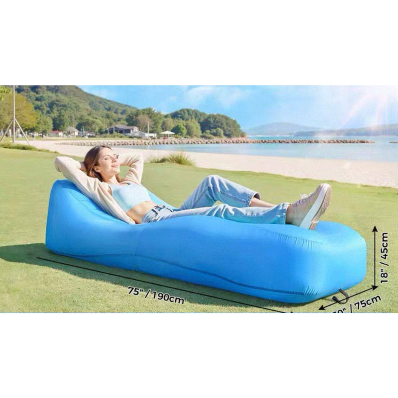 Portable Inflatable Camping Air Bed-  Lightweight Outdoor Sleeping Mattress for Camping, Picnic, Beach & Travel, Durable Waterproof Design