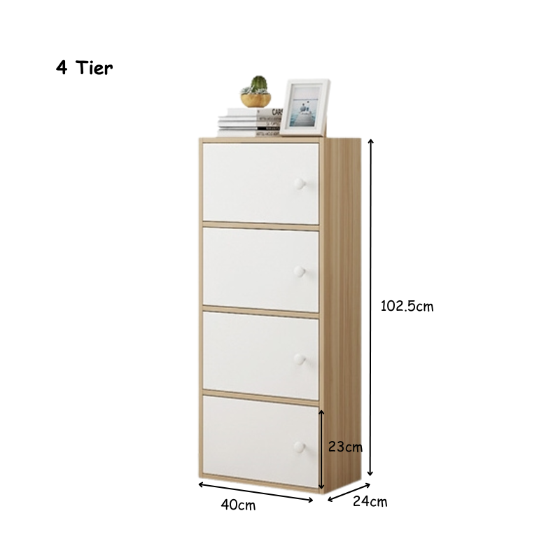 Scandinavian Storage Cabinets 3/4/5 tier | Book shelf
