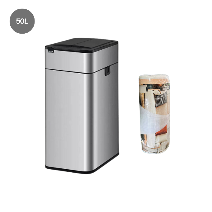 ADEN 30-50L Huge Automatic Smart Stainless Steel Sensor Dustbin / Wastebin / Trash Can Kitchen Bin