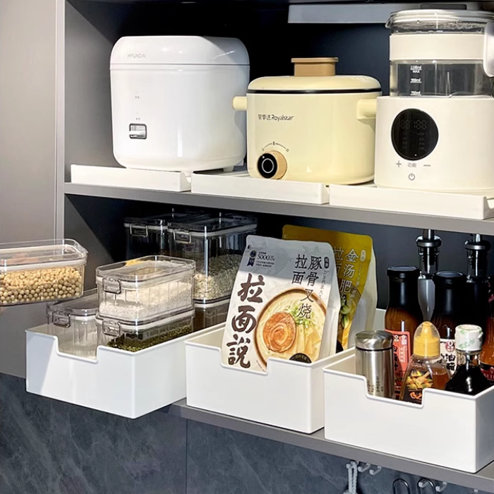 Pull out sliding racks storage box organiser / bathroom kitchen vanity sink