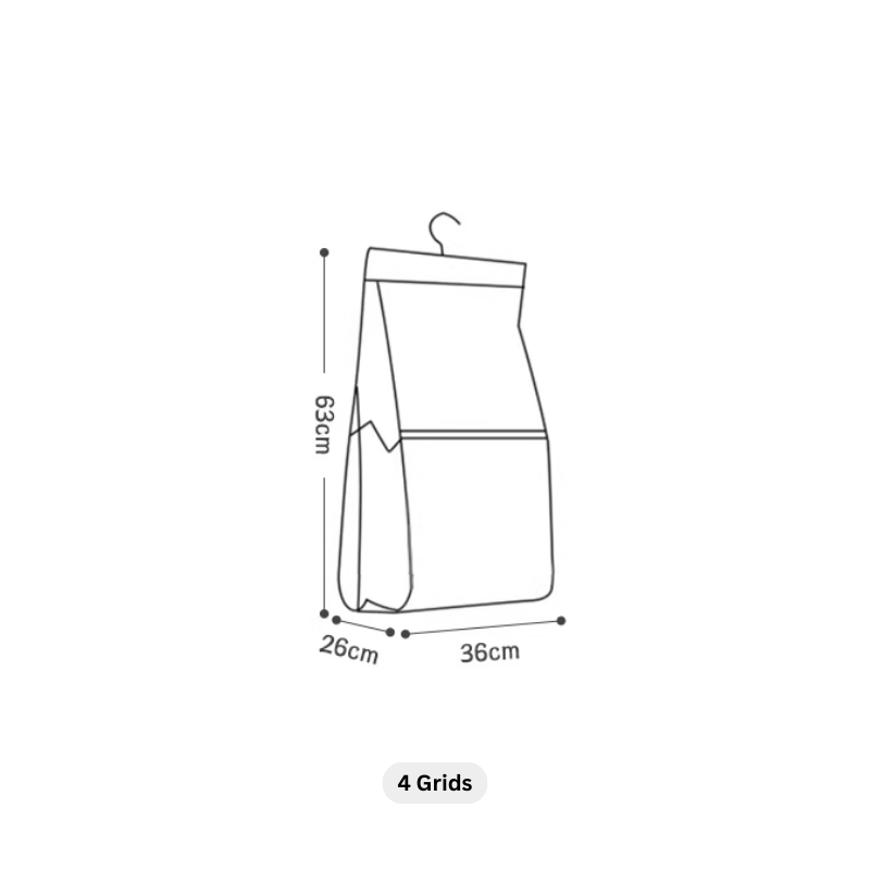 Quinny Premium Chic Pink hanging bag organizer for wardrobe