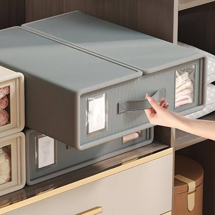 Dustproof Fabric Bedding Organizer Set - Foldable Storage Boxes For Sheets, Clothes & Blankets