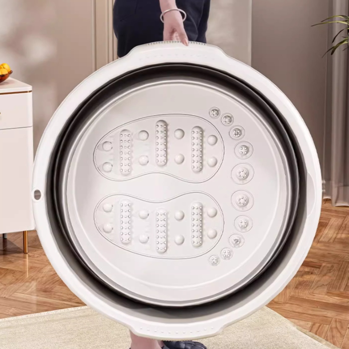 Foldable pail bucket / Collapsible Foot Spa Bath / Foot Soaker Bucket with Massager Acupoint