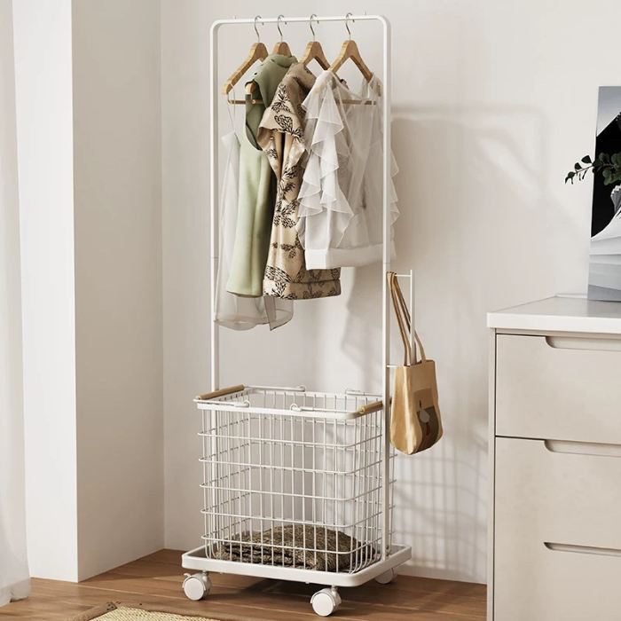 Kai Multi-purpose Minimalist Laundry hanger basket with hanging rack / drying clothes rack