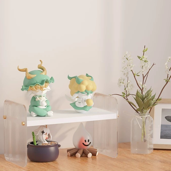 LYSA Elegant Fluted Table rack storage / make up skincare organiser