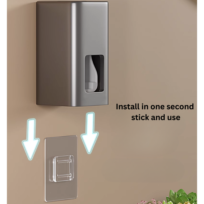 Automatic toothpaste squeezer dispenser / bathroom rack / toilet organiser