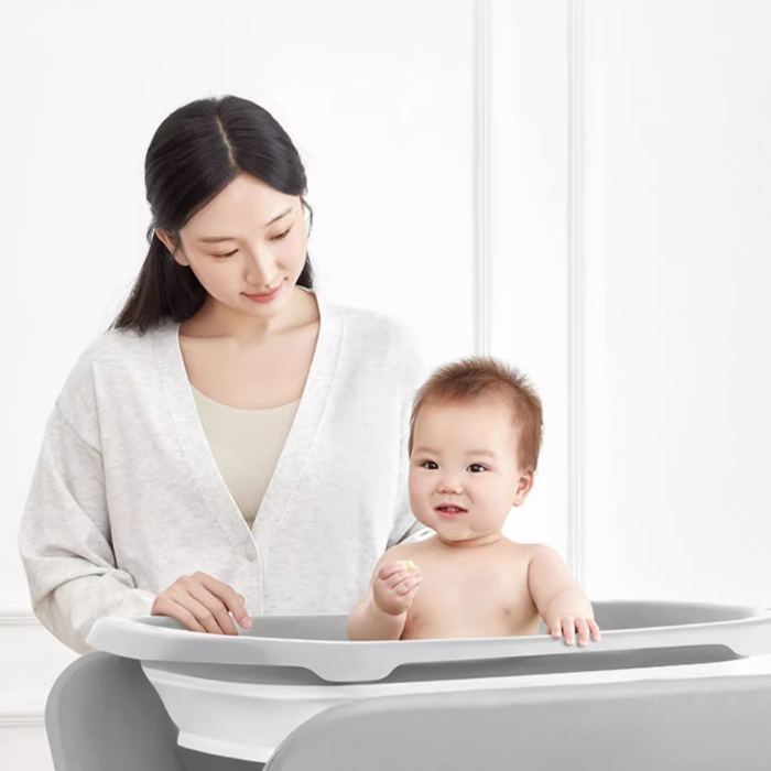 Baby Changing Table, Portable Folding Diaper Changing Station with Wheels, Toddler Storage Rack, Mobile Nursery Organizer for Newborn Infant