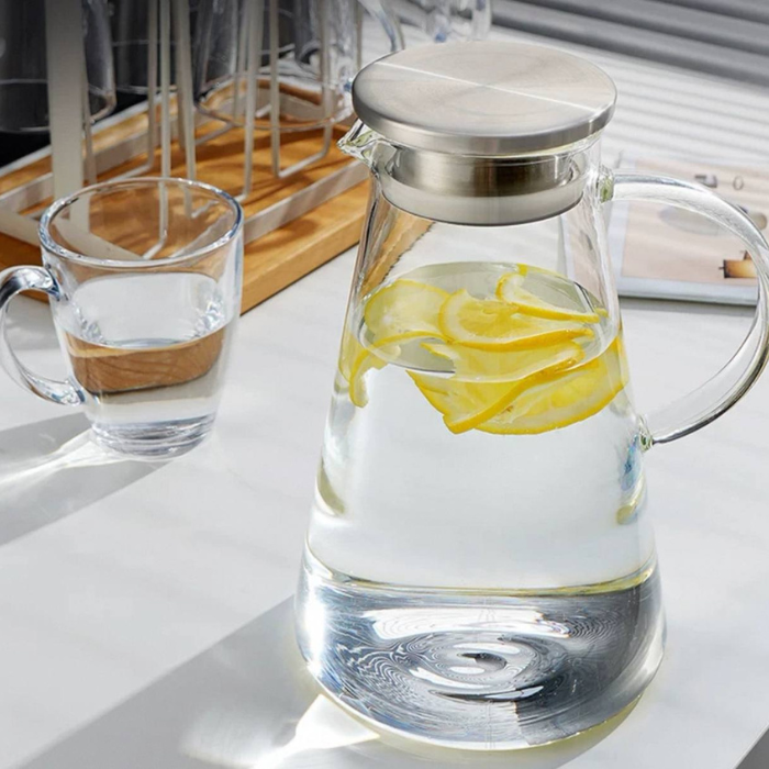Transparent glass cup set with rack holder / coffee mug / kitchenware