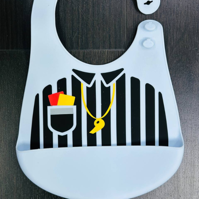 Waterproof Print Baby Bib / Toddler / Ruffle / Silicone with Catch Pocket / Patterned