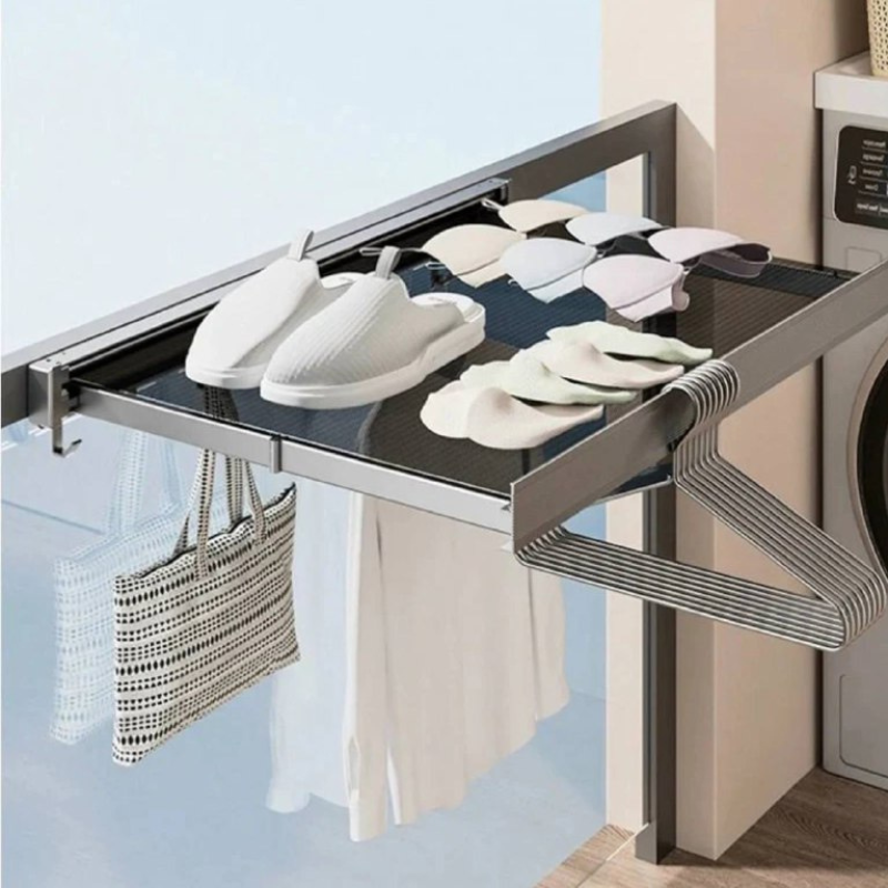  Retractable Invisible Storage Rack - Space-Saving Drying Solution