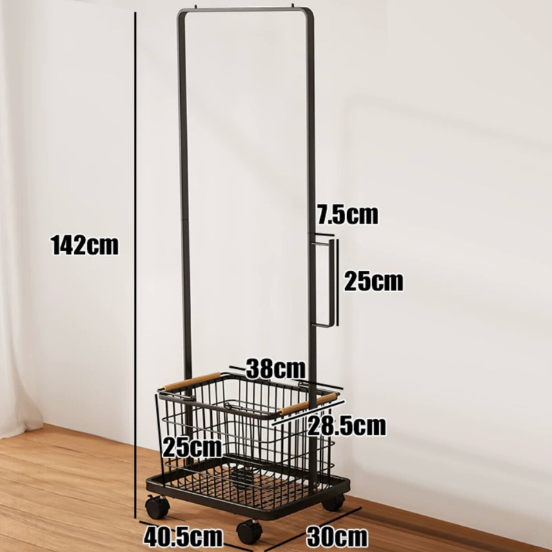 Kai Multi-purpose Minimalist Laundry hanger basket with hanging rack / drying clothes rack