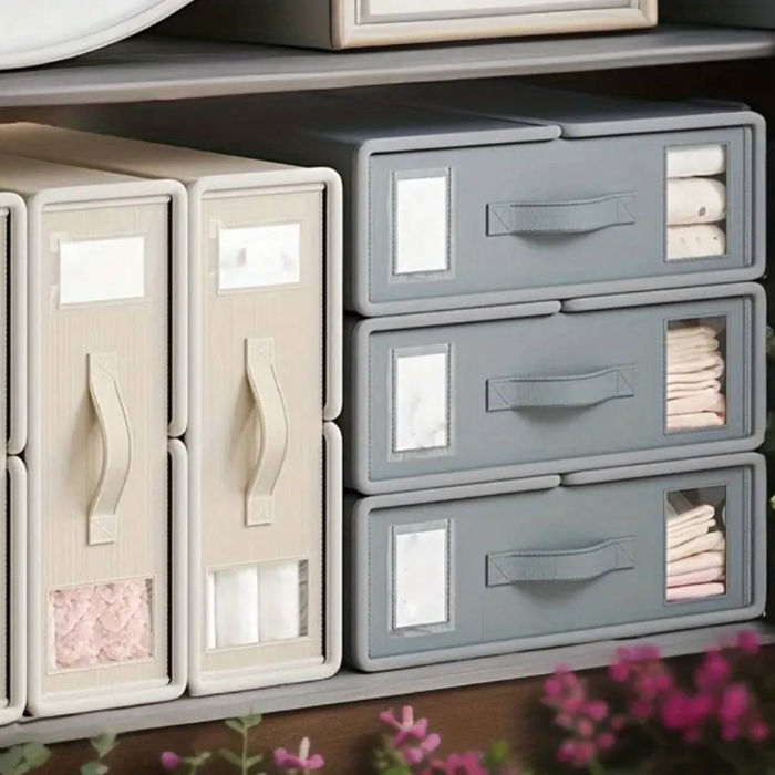 Dustproof Fabric Bedding Organizer Set - Foldable Storage Boxes For Sheets, Clothes & Blankets