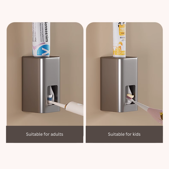 Automatic toothpaste squeezer dispenser / bathroom rack / toilet organiser