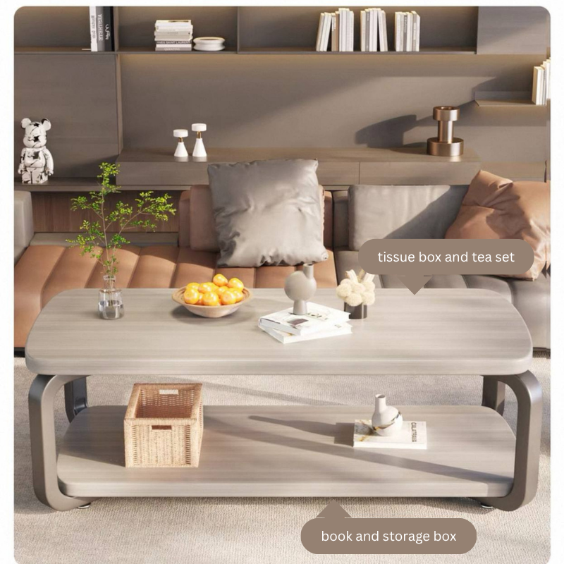 Rectangular Coffee Table 100x50 cm – Modern Center Table for Living Room