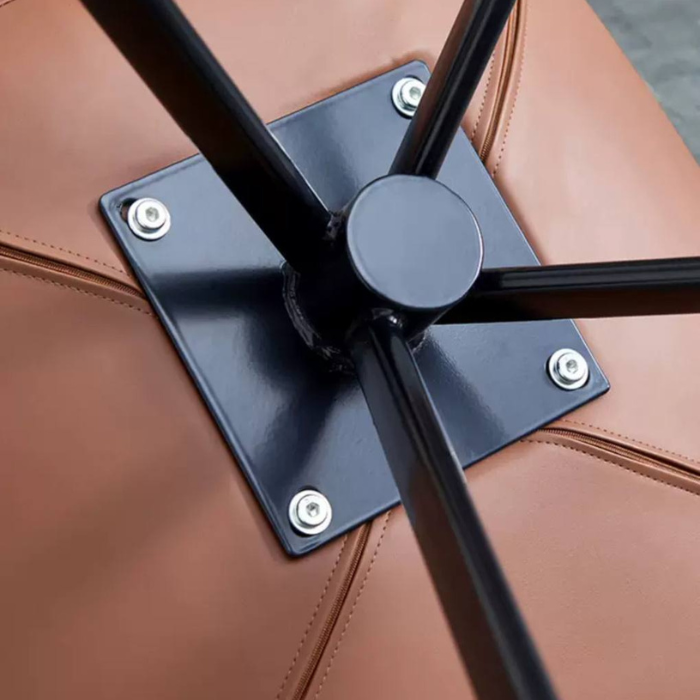 Arach swivel rotating contemporary dining chair with a comfortable upholstered seat and backrest