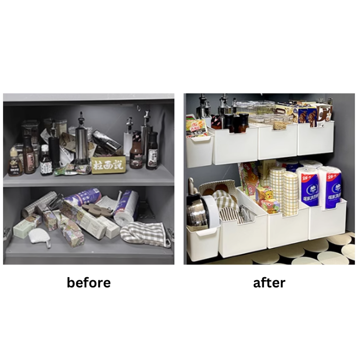 Pull out sliding racks storage box organiser / bathroom kitchen vanity sink