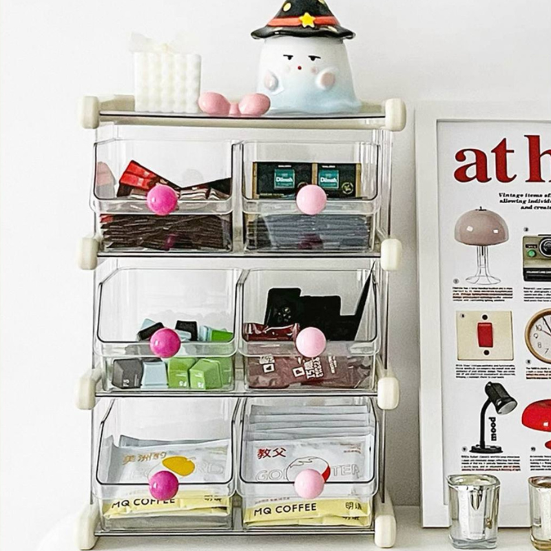 Multi-Compartment Storage Rack – Organizer for Tea Bags, Coffee Pods, Pantry Essentials & More | Ideal for Kitchen, Coffee Station, or Pantry Use