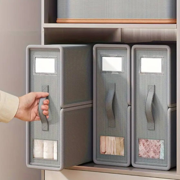 Dustproof Fabric Bedding Organizer Set - Foldable Storage Boxes For Sheets, Clothes & Blankets