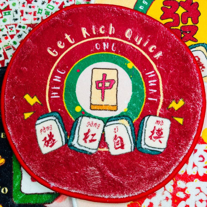 CNY Tufted Wall Hanging Mat / New Year / HUAT MAHJONG / home decor gifts ornaments