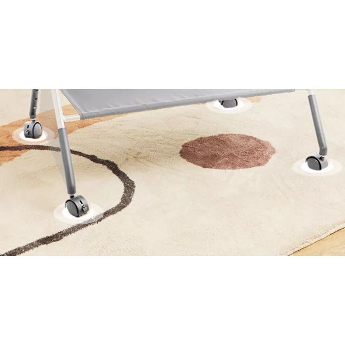 Baby Changing Table, Portable Folding Diaper Changing Station with Wheels, Toddler Storage Rack, Mobile Nursery Organizer for Newborn Infant