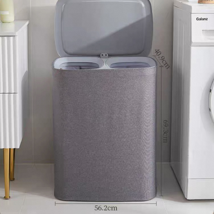 ELLA Minimalist grey Laundry Basket with detachable bags, home clothes organiser