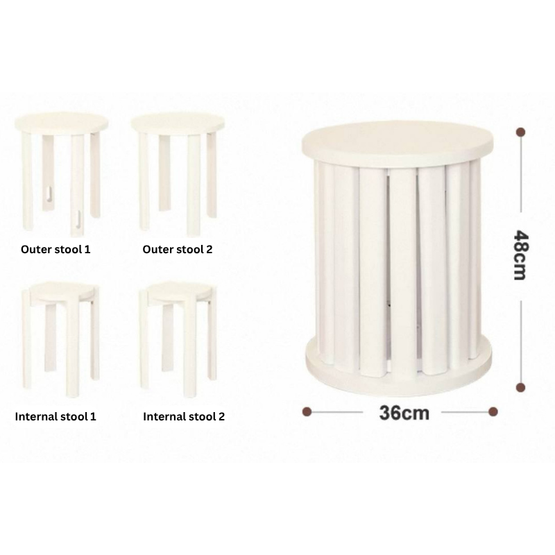 Cestinn Stackable Combination Stool Side Coffee Table / space saving s