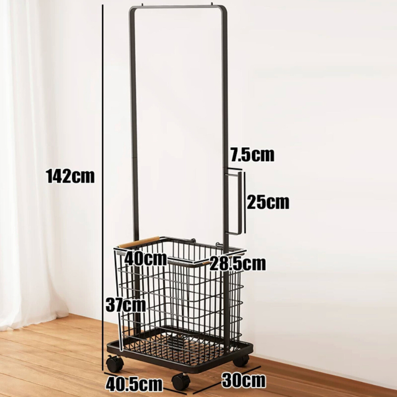 Kai Multi-purpose Minimalist Laundry hanger basket with hanging rack / drying clothes rack