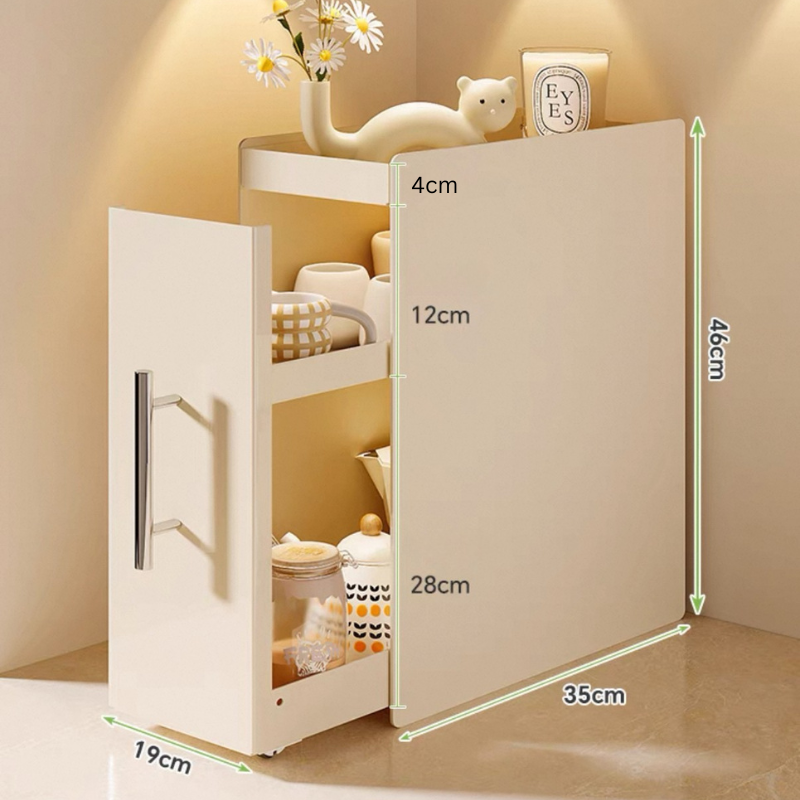 Minimalist Kitchen Countertop Sliding Drawer Cabinet pantry – Organize