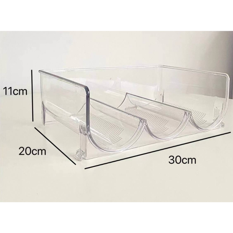 Transparent Water Bottle Storage Rack – Stackable Organizer for Kitchen, Pantry, Fridge