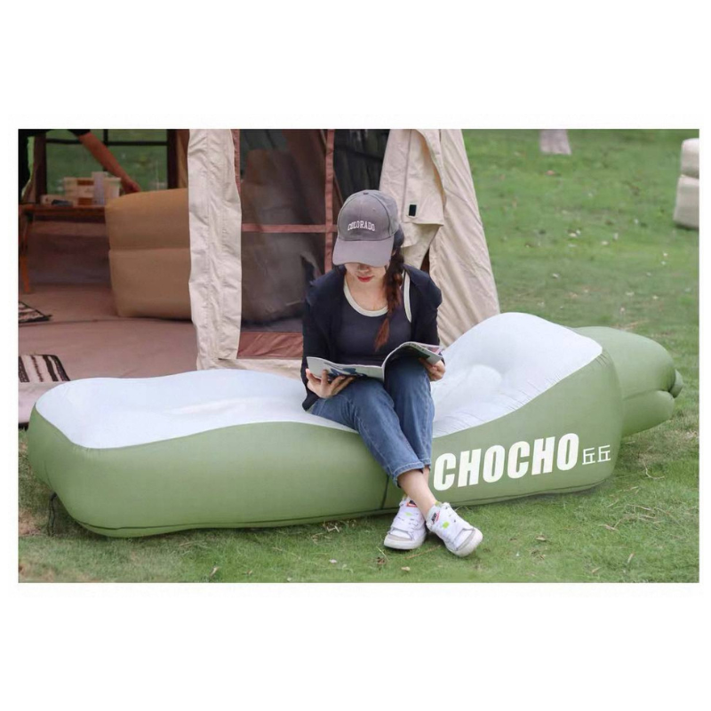 Portable Inflatable Camping Air Bed-  Lightweight Outdoor Sleeping Mattress for Camping, Picnic, Beach & Travel, Durable Waterproof Design