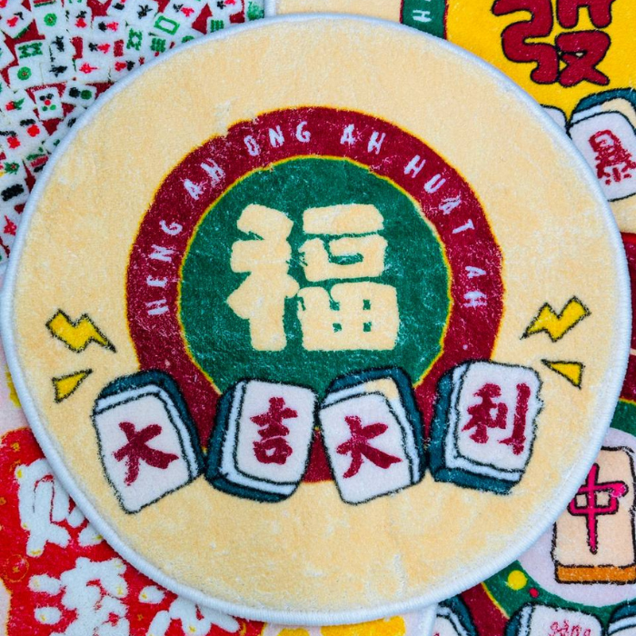 CNY Tufted Wall Hanging Mat / New Year / HUAT MAHJONG / home decor gif