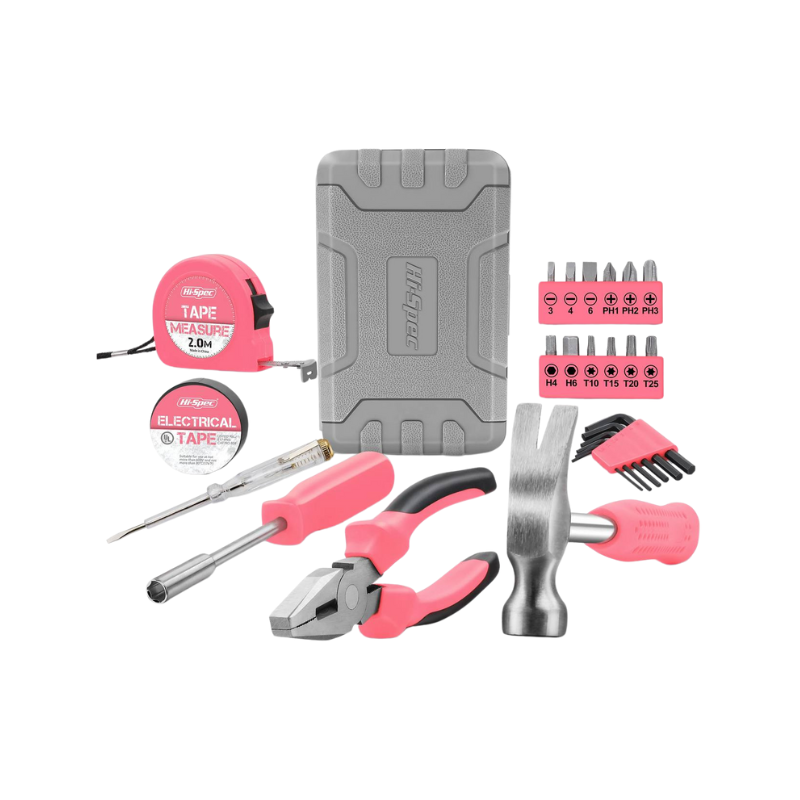 Hi-Spec Compact Small Mini Home Hand Tool Kit Set. Portable Tool Box for Household & Office Repairs