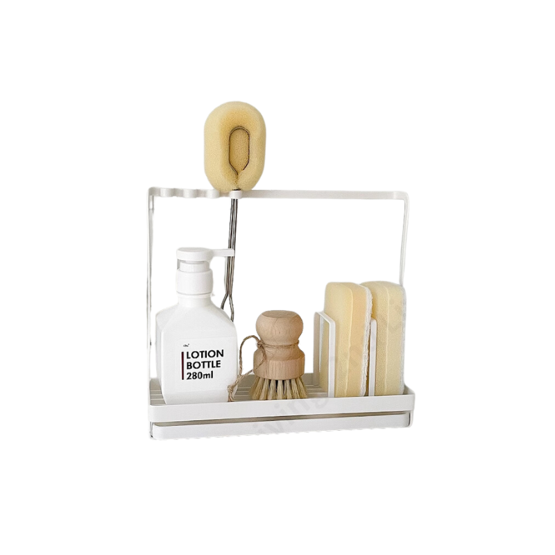 Sink Organiser / cloth hanging rack / sponge holder / kitchen sink accessories / Sink Caddy with Removable Plastic Drip Tray - Quick Drying