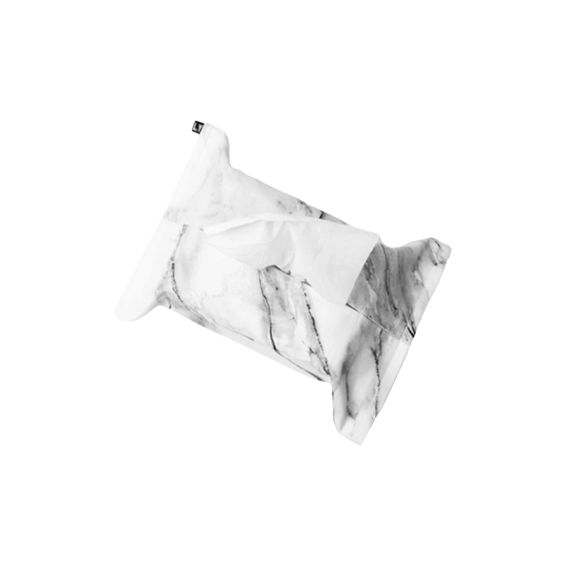 Fabric marble pattern tissue box holder cover