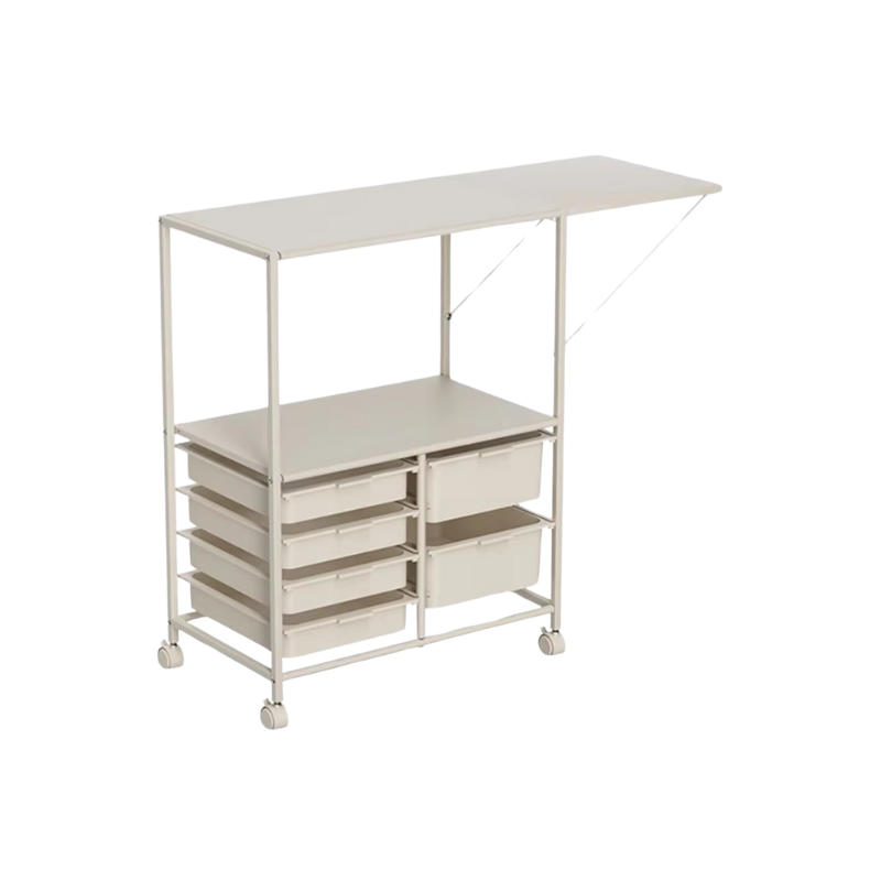 KJUN Mobile Storage Trolley with Drawer Multi Layer Kitchen Shelf Laundry Service Yard Storage Rack Cart