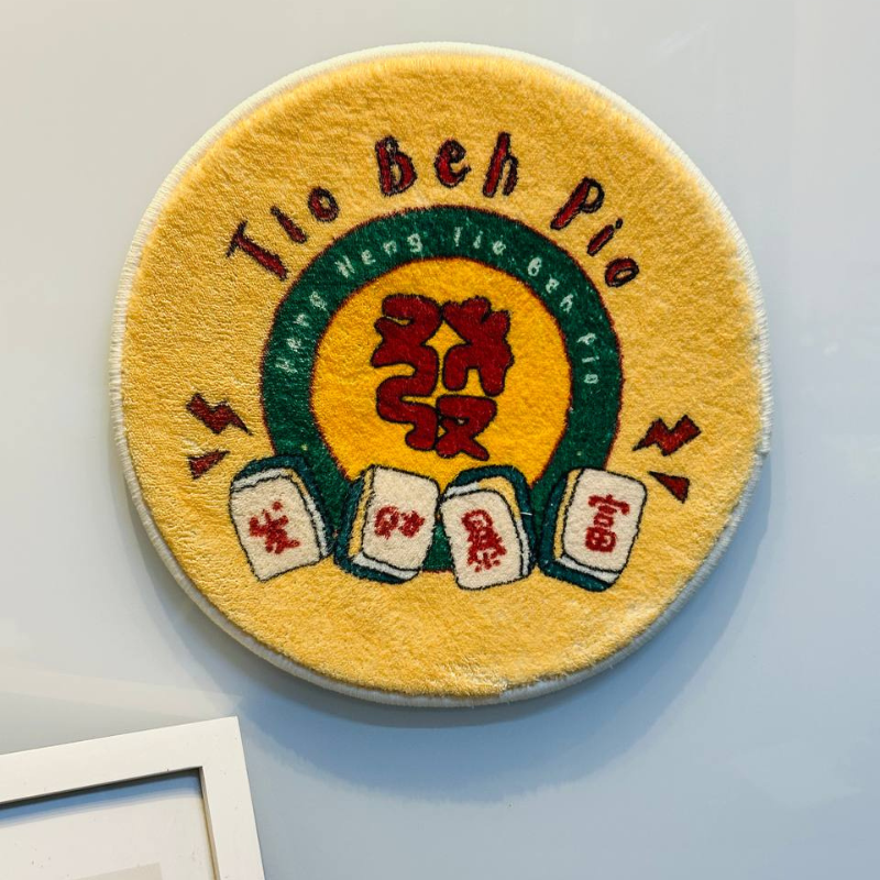 CNY Tufted Wall Hanging Mat / New Year / HUAT MAHJONG / home decor gifts ornaments