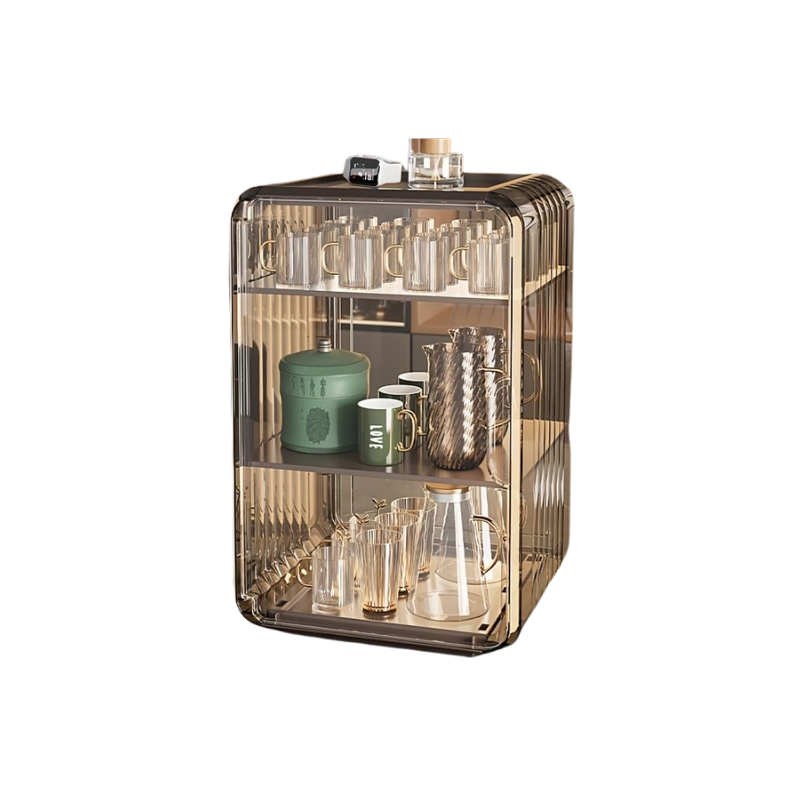 Lily Dust-proof acrylic storage organiser cabinet rack / cup mug rack