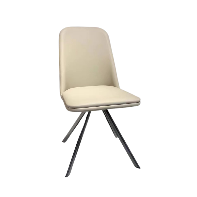 Arach swivel rotating contemporary dining chair with a comfortable upholstered seat and backrest