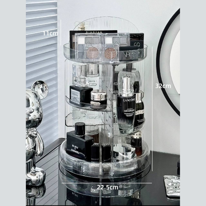 𝘿𝙞𝙖𝙢𝙤𝙣𝙙 Rotating Acrylic Makeup Organizer