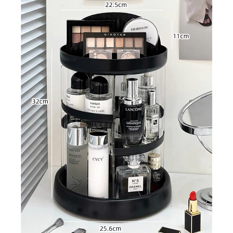 𝘿𝙞𝙖𝙢𝙤𝙣𝙙 Rotating Acrylic Makeup Organizer