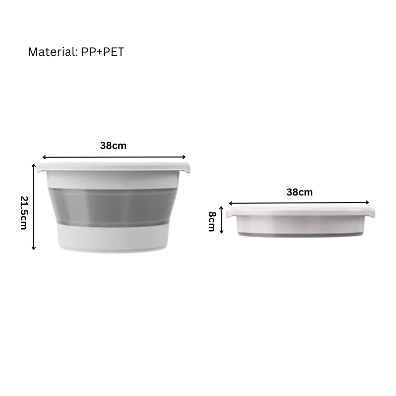 Foldable pail bucket / Collapsible Foot Spa Bath / Foot Soaker Bucket with Massager Acupoint