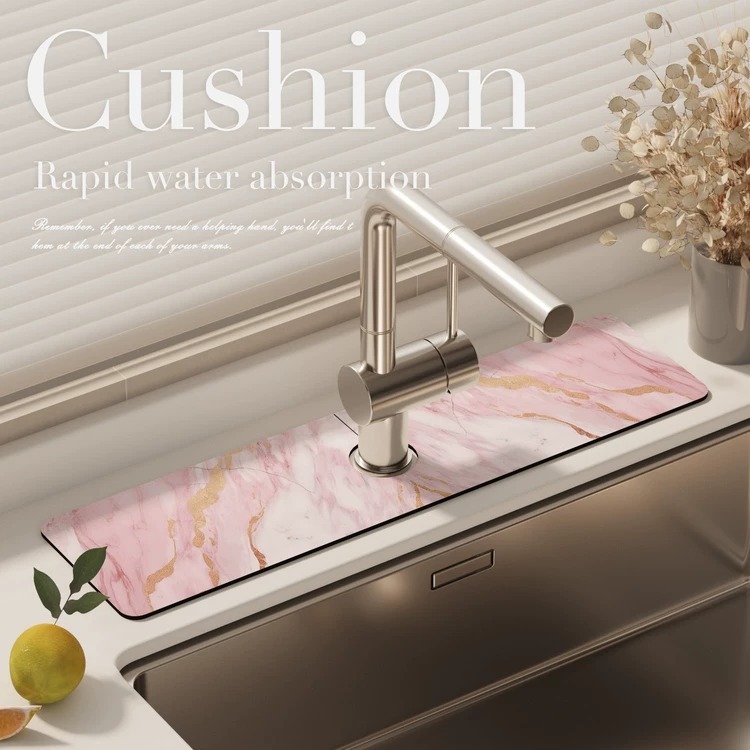 Diatomite Sink Mat / High Absorbent / Fast Drying Stone Tray Splash Guard kitchen