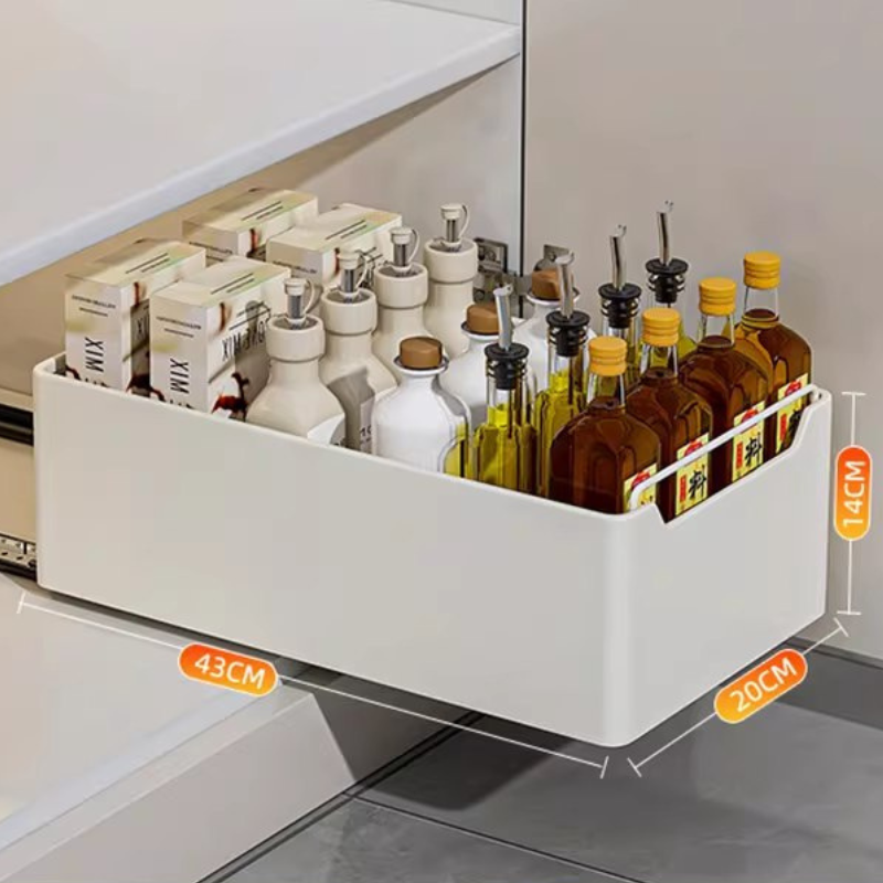Accessible Drawer Pull-Out Cabinet Organizer / Under Sink Storage / Slide Out Pantry Shelves Rack