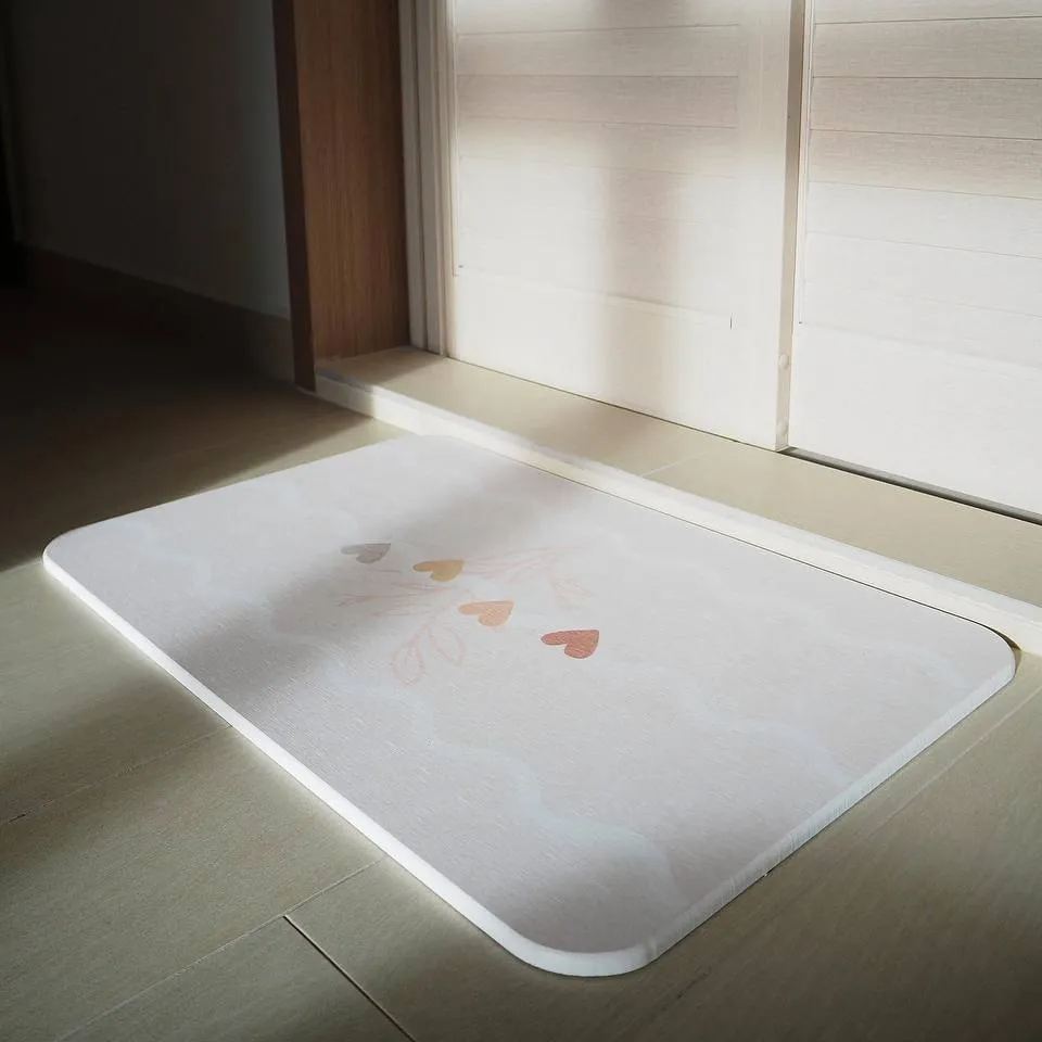 Hard Diatomite Absorbent Mat | Toilet Bathroom Kitchen Dish Drying Mat Hard Japan Quality Nordic Non-Slip