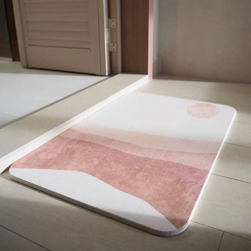 Hard Diatomite Absorbent Mat | Toilet Bathroom Kitchen Dish Drying Mat Hard Japan Quality Nordic Non-Slip